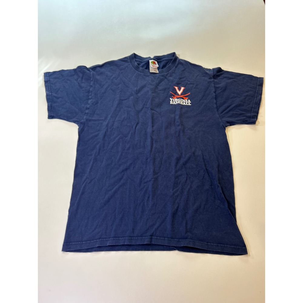 Fruit of the Loom T-Shirt Men's Large Blue Virginia Baseball Graphic Tee